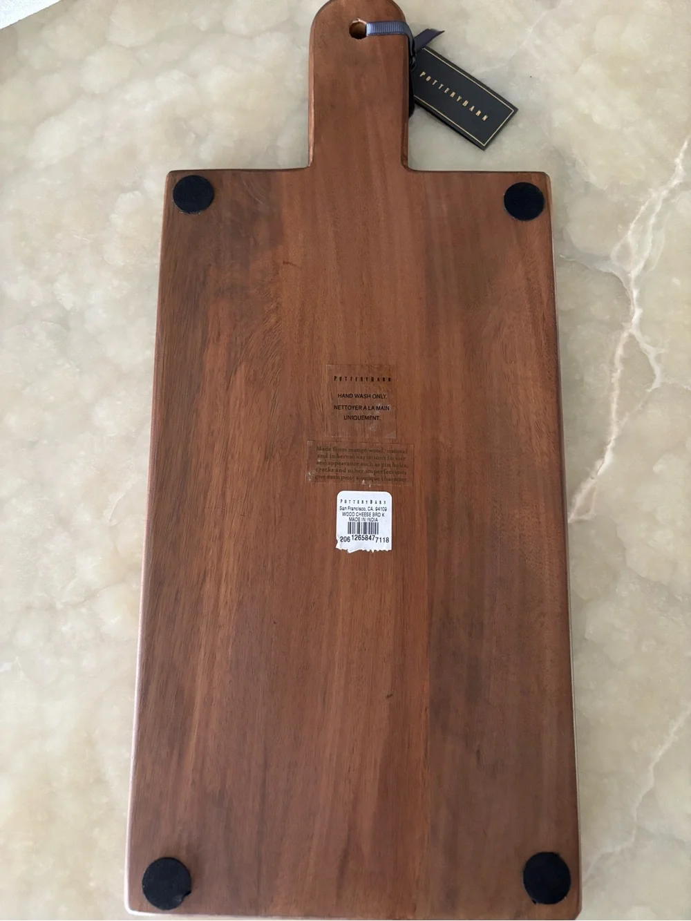Pottery Barn Brown Wood Monogrammed Serving Board (K)